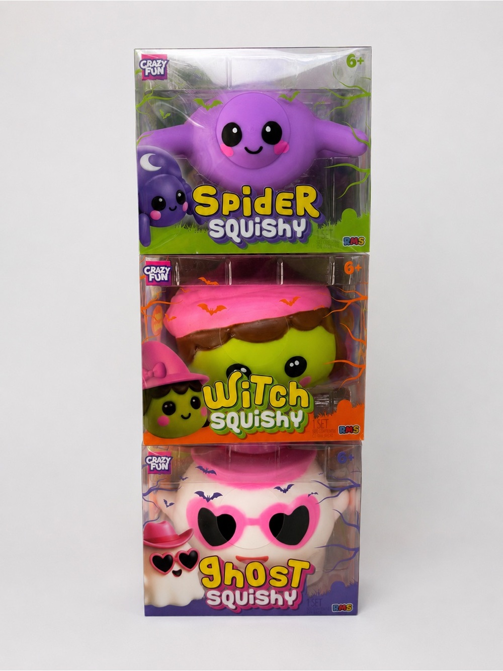 Crazy Fun Spider, Witch and ghost Squishy